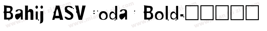Bahij ASVCodar Bold字体转换